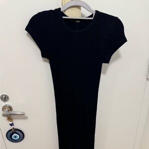 Monrow navy fitted dress